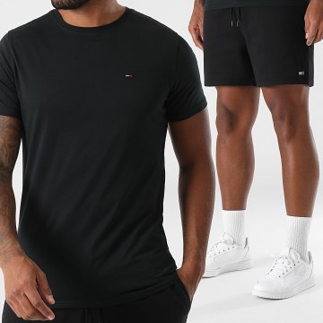 Tommy Jeans - Ensemble Tee Shirt Et Short Jogging 4411 1931 Noir